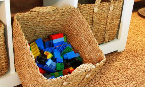 toy clutter solutions: baskets - Help! We've Got Kids