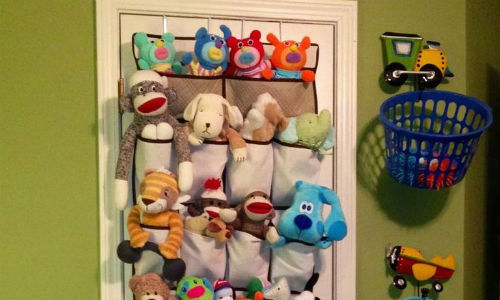 toy clutter solutions: shoe organizer - Help! We've Got Kids