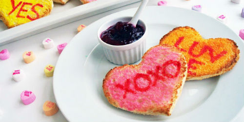 Conversation Heart Toast | Help! We've Got Kids