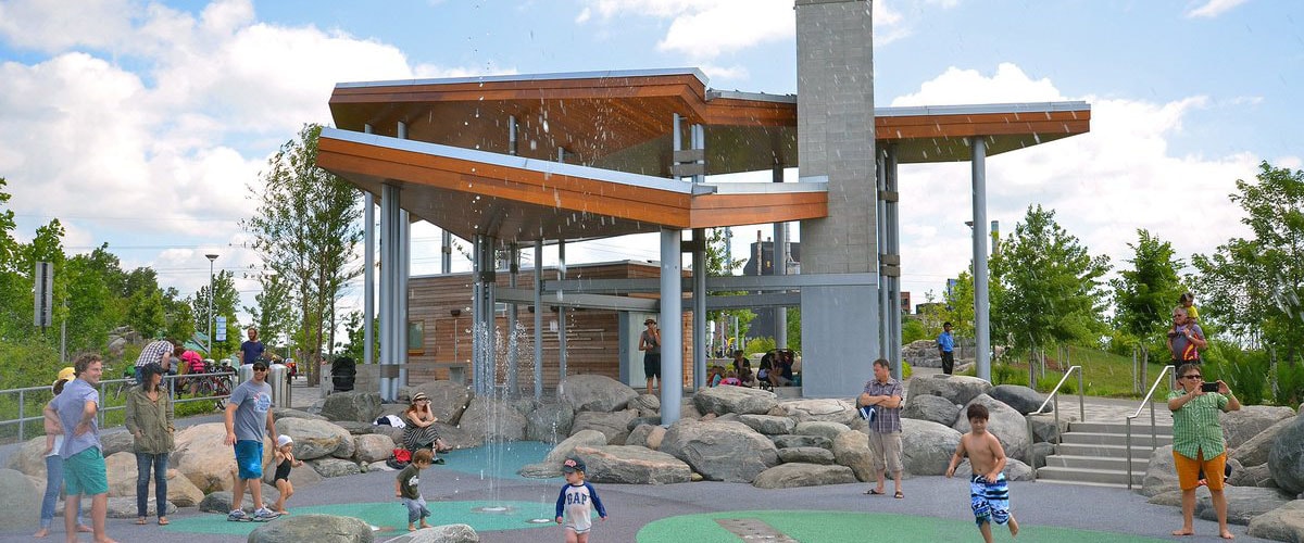 Corktown Common splash pad