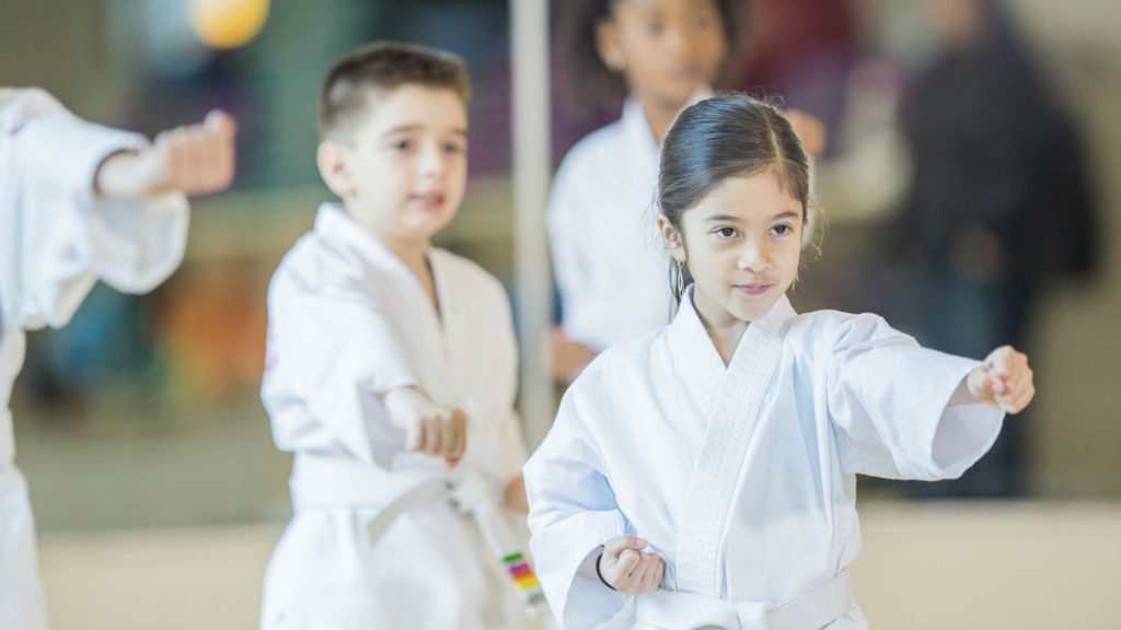 Kids in karate class