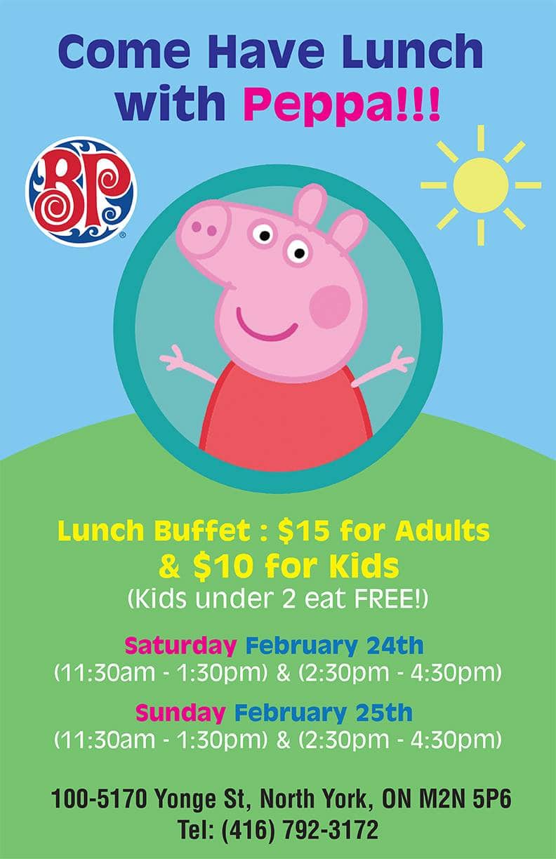 Lunch with Peppa Pig flyer