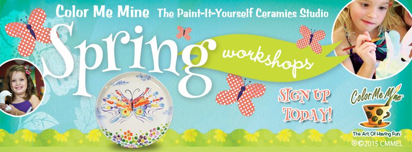 Color Me Mine spring events ad