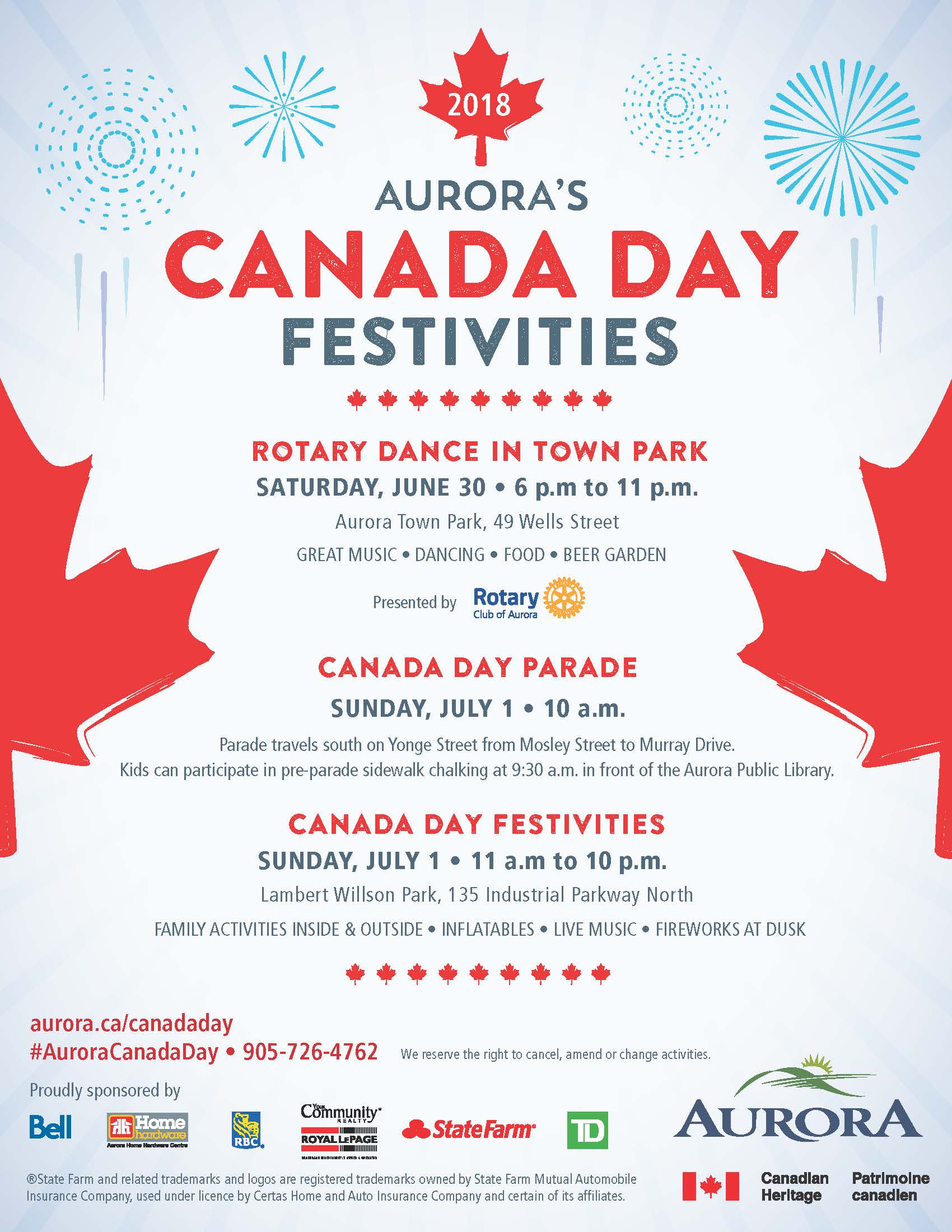 Canada Day in Aurora  Help! We've Got Kids