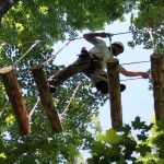 ropes course at Bruce's Mill