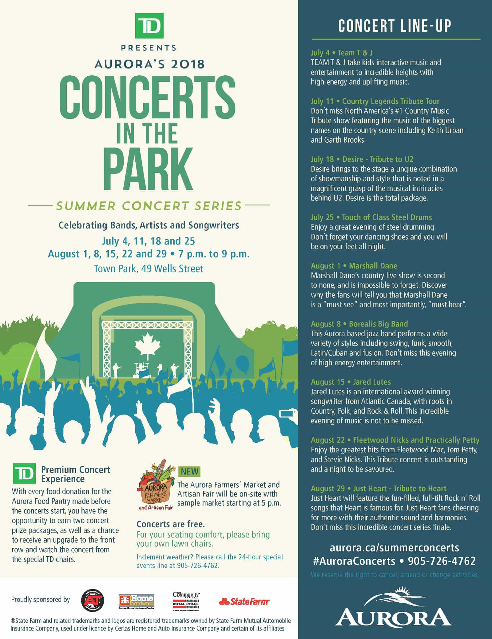 2018 Concerts in the Park - Poster