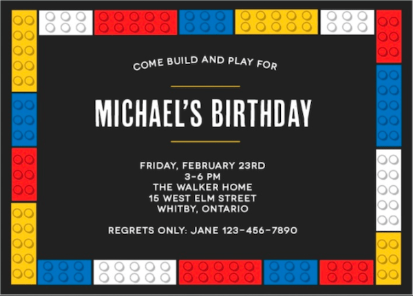 Basic Invite kids' party invitations