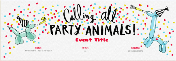 Evite kids' birthday party invitations