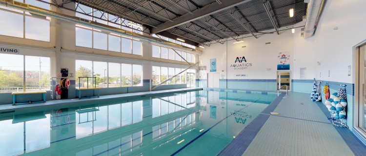 view of indoor pool at Aquatics Academy
