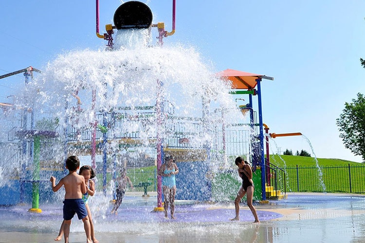 Splash pad at Kidstown Water Park