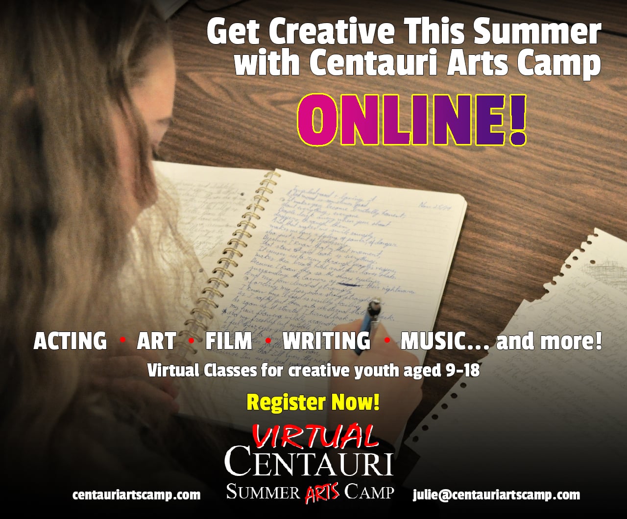 Centauri Virtual Summer Arts Camp